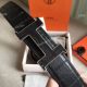 New Hermes Black Crocodile Style Leather Strap - Men Belt (2)_th.jpg